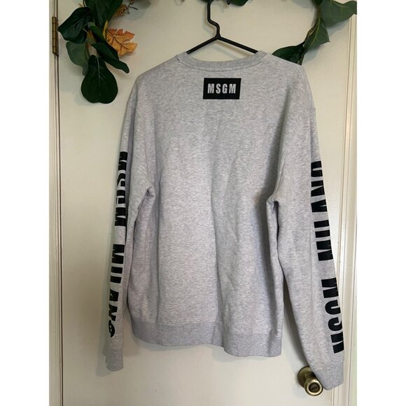 MSGM Milano Logo Sweatshirt Unisex Size M Pullover Crewneck Preppy Urban Hip Hop - Picture 2 of 8